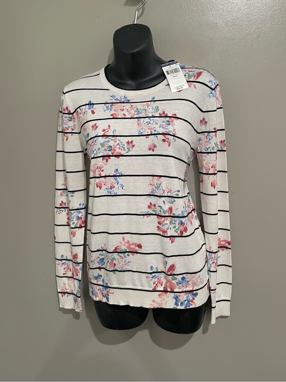 Ralph Lauren Floral Striped Sweater (NWT)